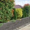 WESERWABEN Gartenmauer Vario-Line Long Mauerstein 1 1/2 Grau-Anthrazit Meliert