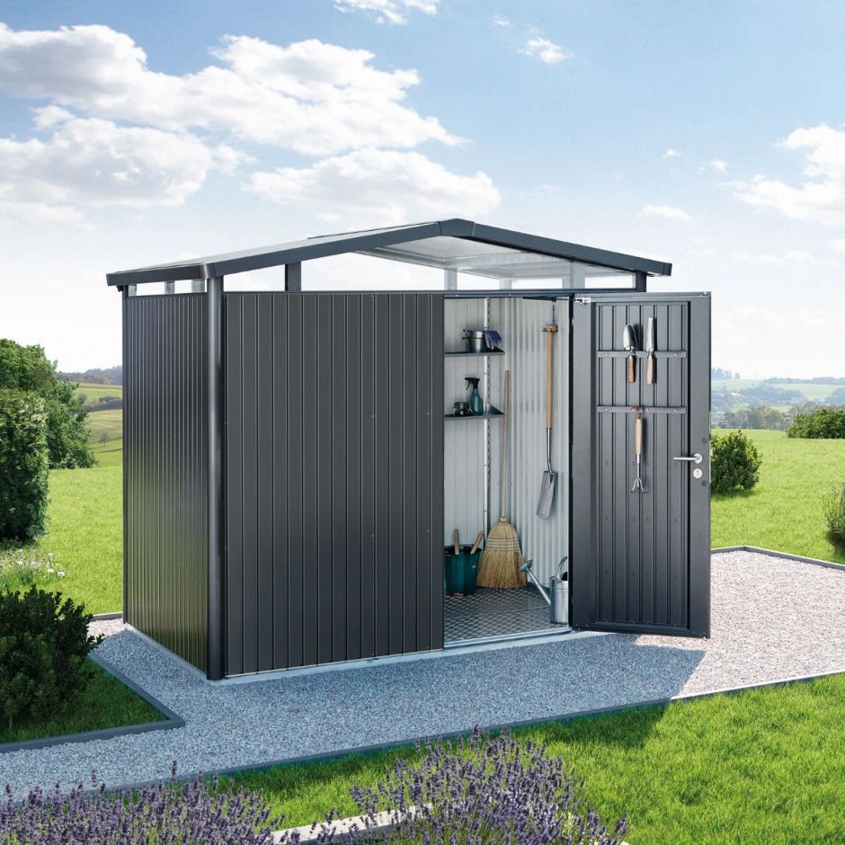 Biohort Gerätehaus Panorama Dunkelgrau-metallic Geräteschuppen – Bild 11
