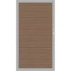 TraumGarten Sichtschutzzaun SYSTEM WPC CLASSIC Gartentor Mandel/Silber
