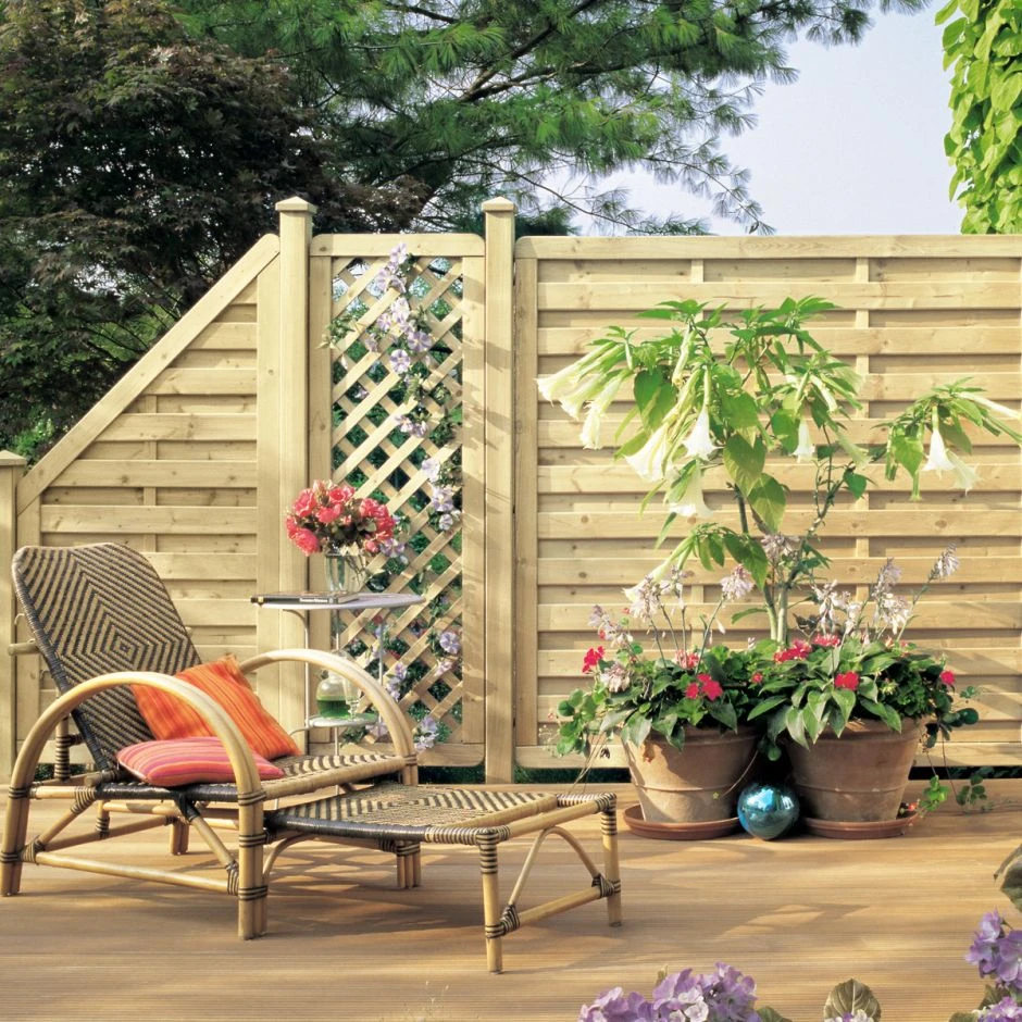 TraumGarten Sichtschutzzaun Holz XL