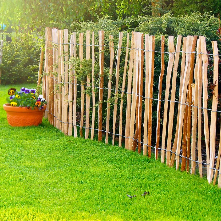 Staketenzaun Berg-Haselnuss Holzzaun â Bild 3