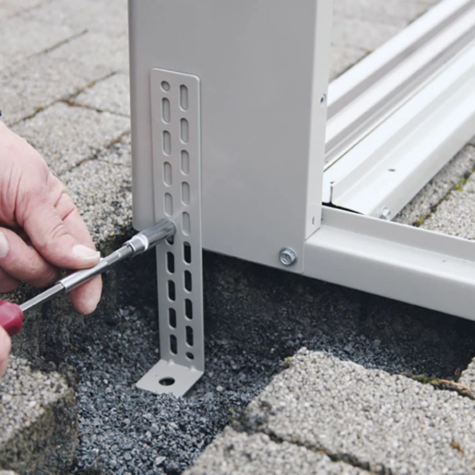 Wolff Finnhaus Gerätehaus Yokohama Komplettset Rauchgrau Geräteschuppen – Bild 12