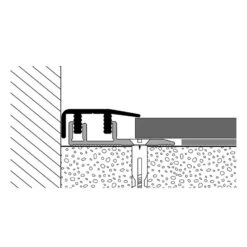 PARKETTFREUND Abschlussprofil PF 577 V Alu Eloxiert Edelstahl Fein Geschliffen Schraub- Und Clicksystem Abschlussschiene