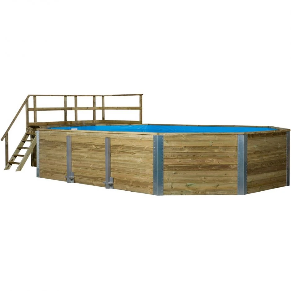 Weka Massivholzpool 594 Komplettset Swimmingpool – Bild 4