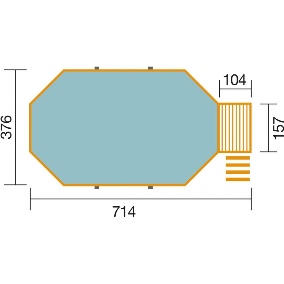 Weka Massivholzpool 594 Komplettset Swimmingpool – Bild 2