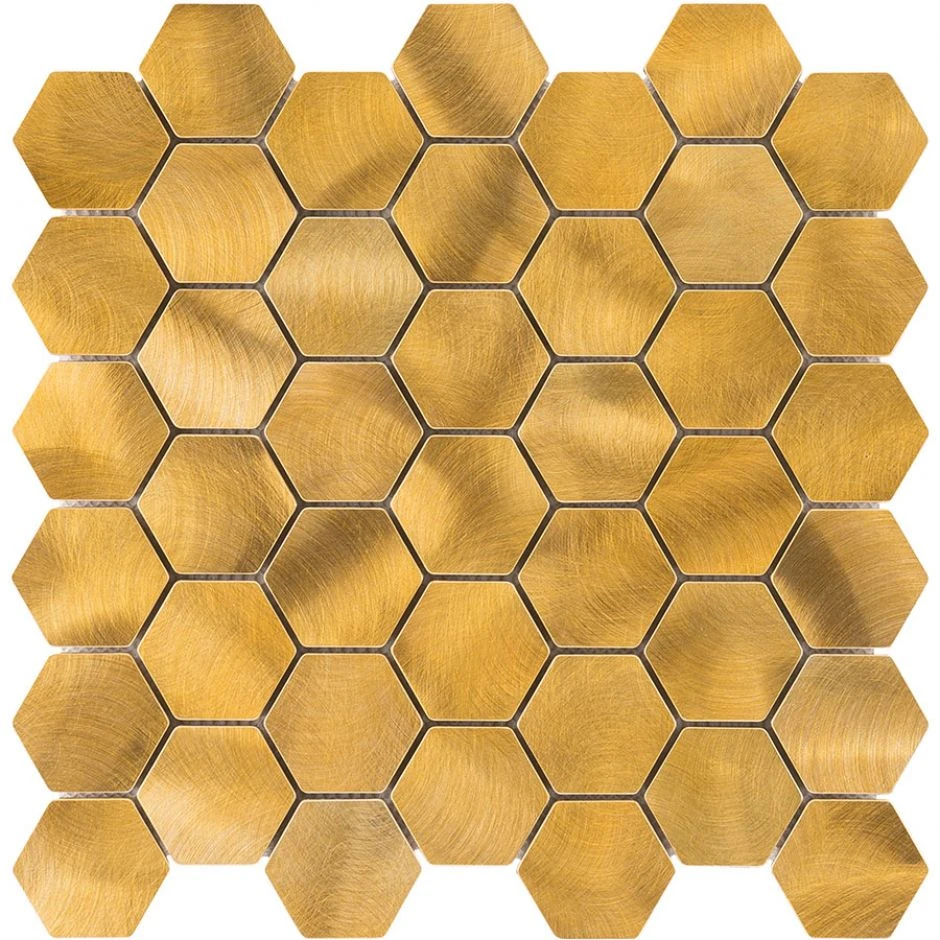 Metallmosaik Gold Hexagon 30x30 Cm Mosaikfliesen