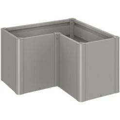 Biohort Pflanzbeet Belvedere L-Form Quarzgrau-metallic