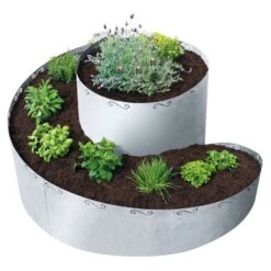 Bellissa Kräuterspirale Verzinkt Kräuterschnecke Hochbeet Kräuterbeet