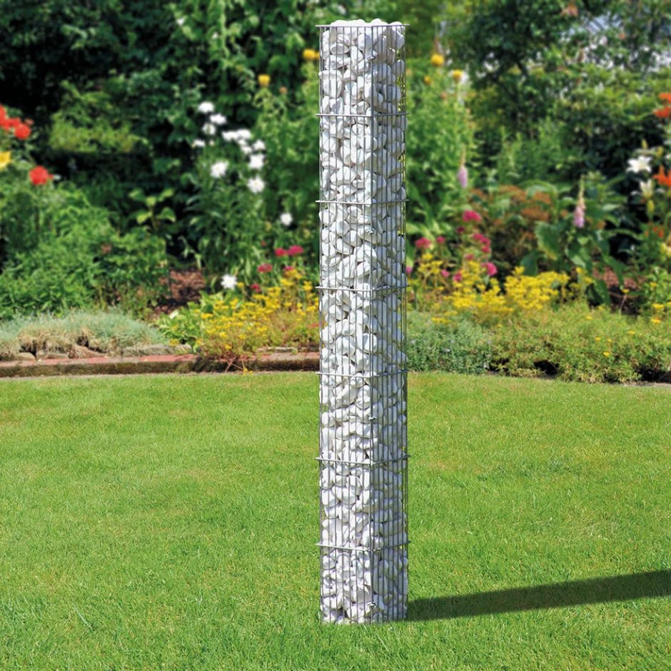 Bellissa Gabionensäule Eckig 20x20cm, 2-teilig Steingabionen – Bild 2