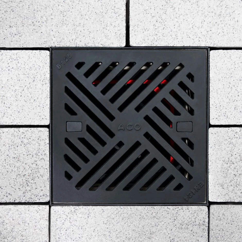 ACO Self Europoint Punktablauf Tief/Eckig Mit Gussrost Und Schlammeimer â Bild 3