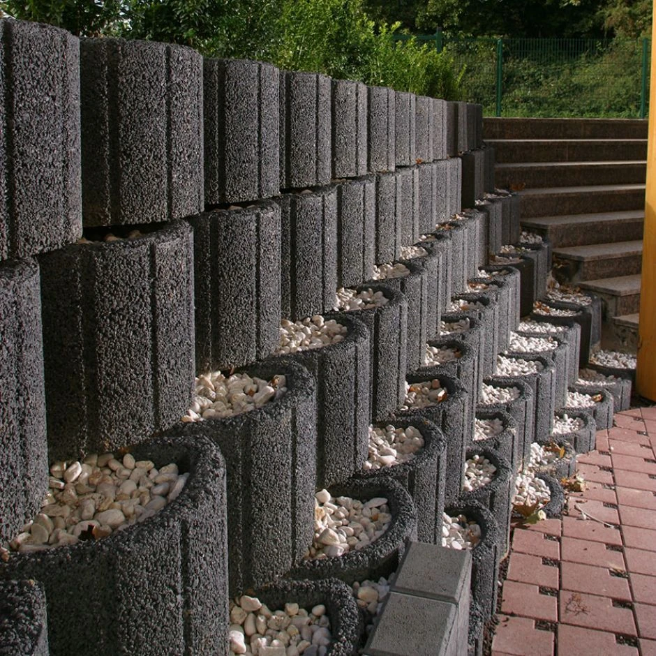 EHL Pflanzstein Rund Hangflor Anthrazit Pflanzring â Bild 2