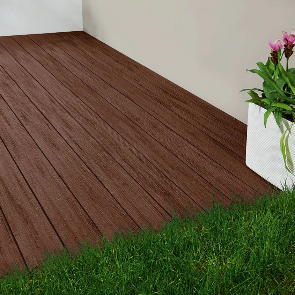 WPC-Terrassendiele 19x140mm DIE SOLIDE Braun Nuanciert Massiv â Bild 4