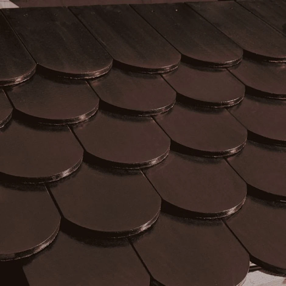 Erlus Biberschwanzziegel Brazilbraun Engobiert Dachziegel â Bild 2