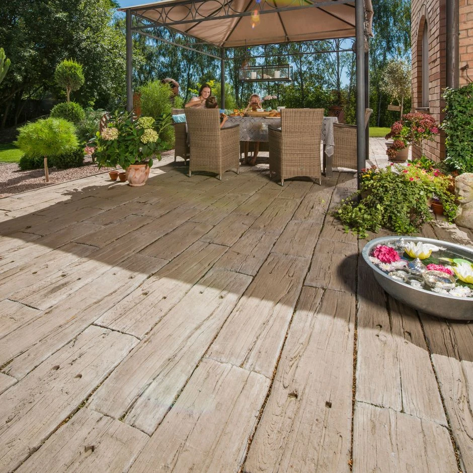 KANN Terrassenplatte LogSleeper Antik-braun – Bild 4