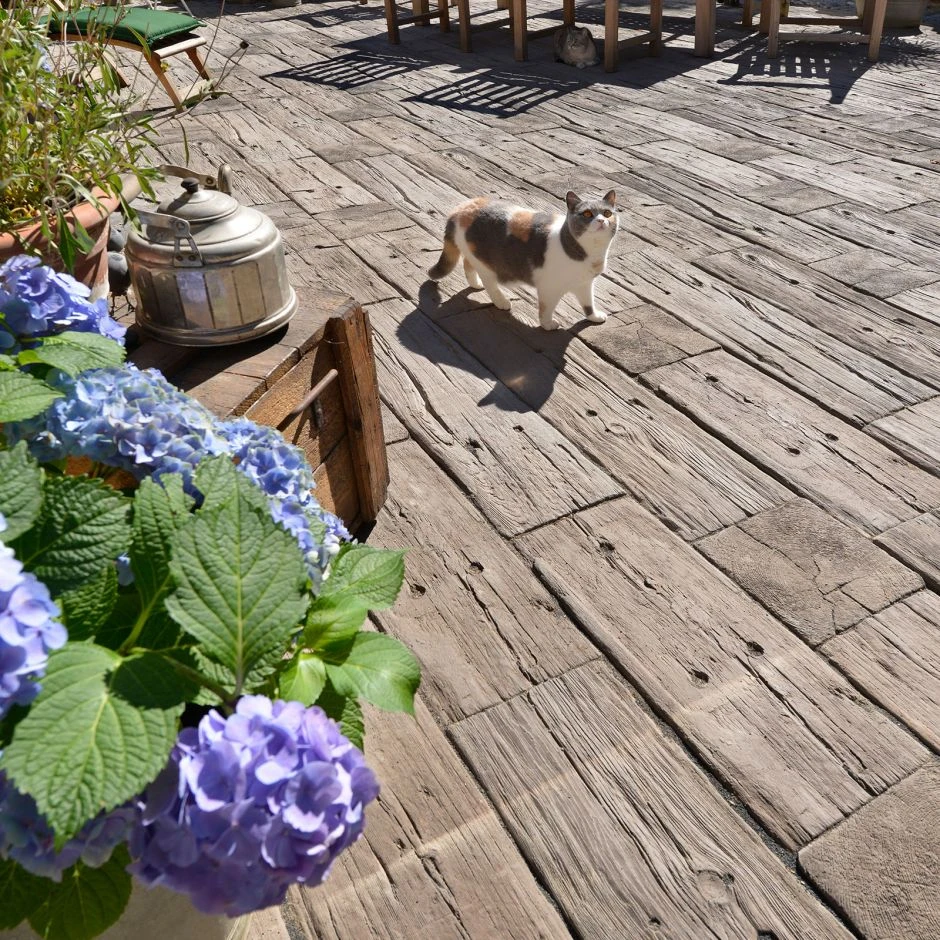 KANN Terrassenplatte LogSleeper Antik-braun – Bild 5