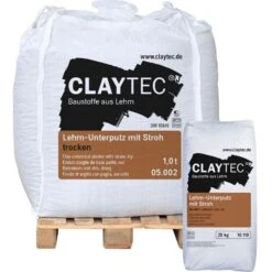 CLAYTEC Lehm-Unterputz Mit Stroh, TROCKEN