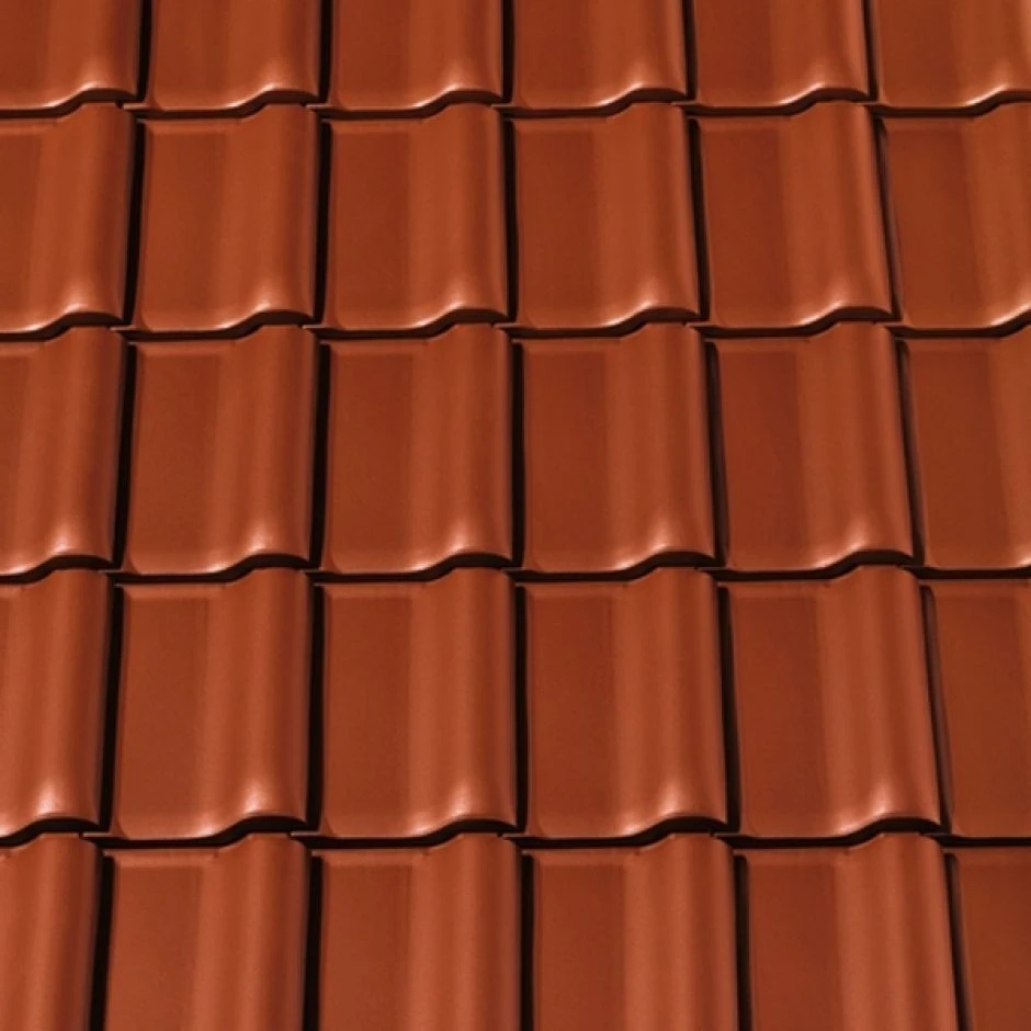 Wellker Flachdachziegel RIO NUANCE Kupferrot Engobiert â Bild 2