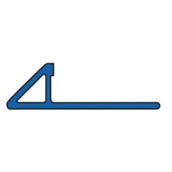 BLANKE Fliesenschiene Dreiecksprofil Aluminium Silberfarben Matt 6mm