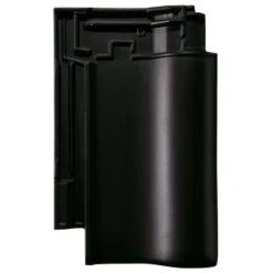 Erlus Flachdachpfanne E58 SL Diamantschwarz Edelengobiert Dachziegel