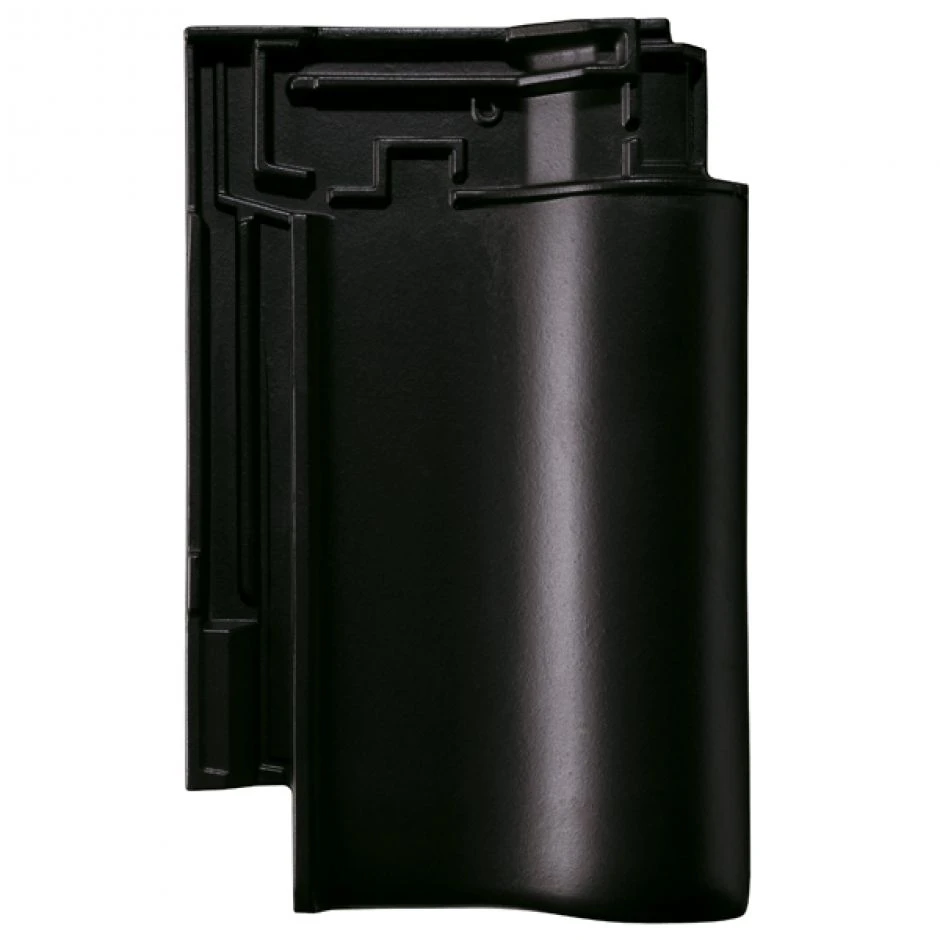 Erlus Flachdachpfanne E58 SL Diamantschwarz Edelengobiert Dachziegel