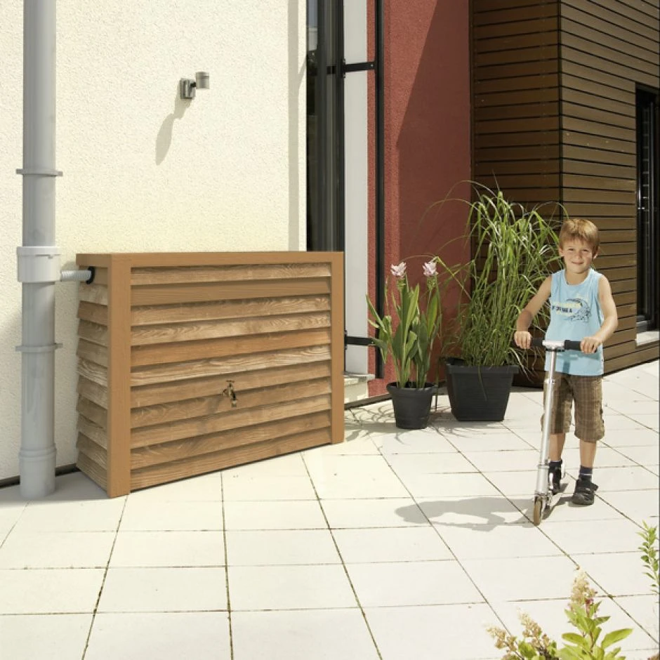 GRAF Regentonne Woody, Wandtank, Lightwood Regenwassertank â Bild 3