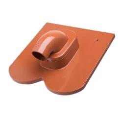 Erlus Biberschwanz Alu-Solardurchgang Kupferbraun/sinterrot Dachziegel