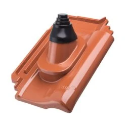 Erlus E58/E58 S Alu-Antennendurchgang Diamantschwarz Dachziegel