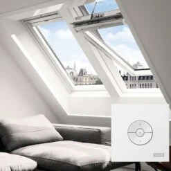 VELUX Elektro Dachfenster GGL 206821 Holz ENERGIE Weiß Fenster