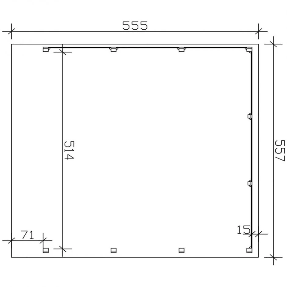 Skan Holz Doppelcarport Friesland Mit Seitenwänden Und Rückwand Imprägniert Unterstand – Bild 6