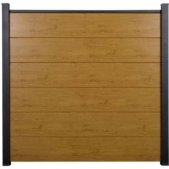 GroJa BasicLine PVC-Steckzaun Set Asteiche Natur