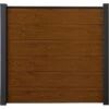 GroJa BasicLine PVC-Steckzaun Set Golden Oak