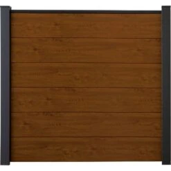 GroJa BasicLine PVC-Steckzaun Set Golden Oak