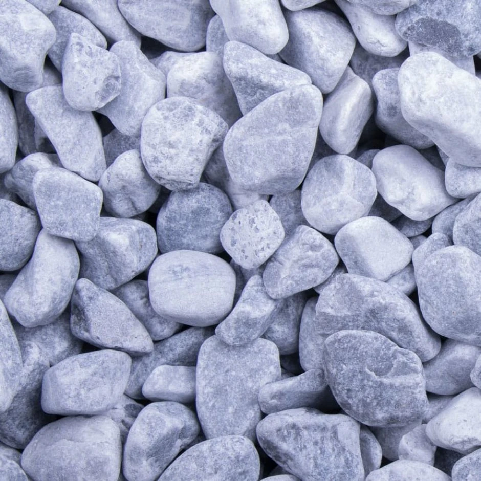 Ziersplitt Kristall Blau Getrommelt