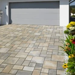 KANN Pflastersteine La Tierra Aqua WV Muschelkalk-nuanciert Wilder Verband