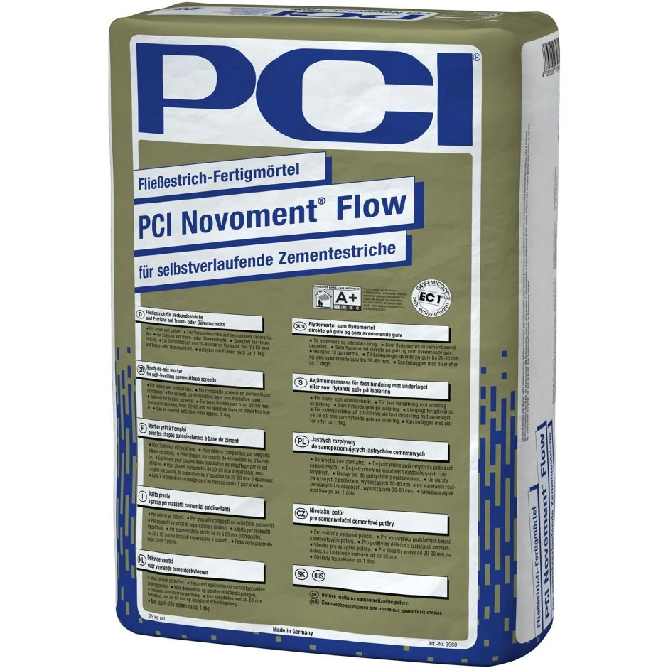 PCI Novoment Flow Fließestrich Fertigmörtel Grau