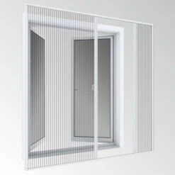 Windhager Insektenschutz Plissee EXPERT FĂŒr DoppeltĂŒren Weiss 240x240 Cm