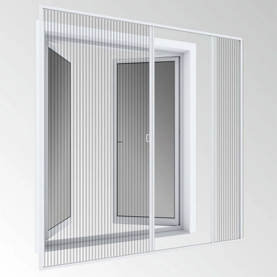 Windhager Insektenschutz Plissee EXPERT Für Doppeltüren Weiss 240x240 Cm
