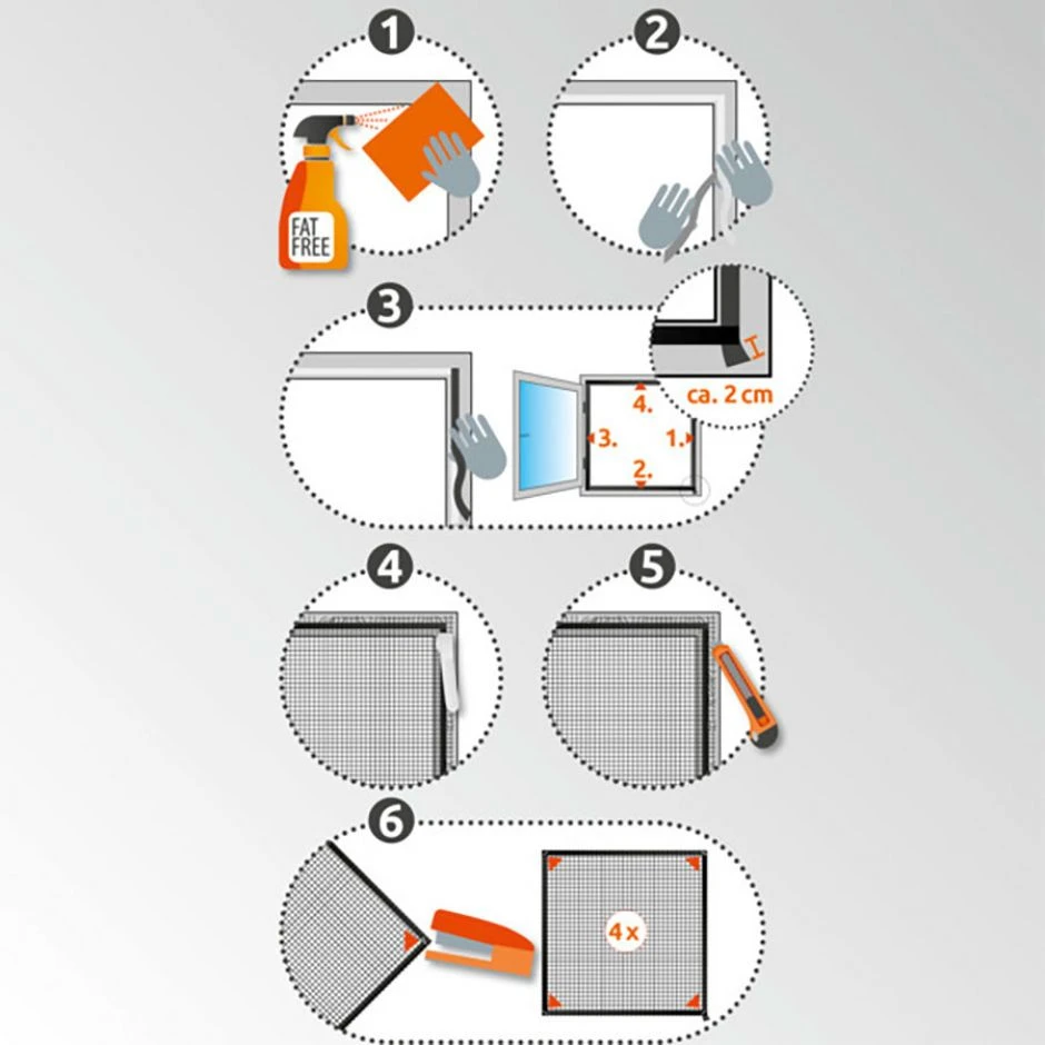 Windhager Insektenschutz Open-Up Für Fenster Anthrazit 130x150 Cm Fliegengitter – Bild 5
