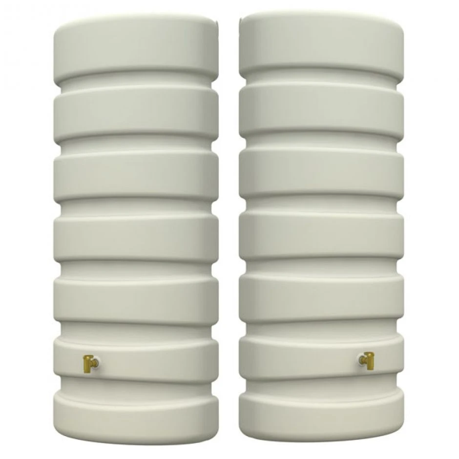 Classico Gartentank-Set 1300 L, Sandbeige Regenwassertank