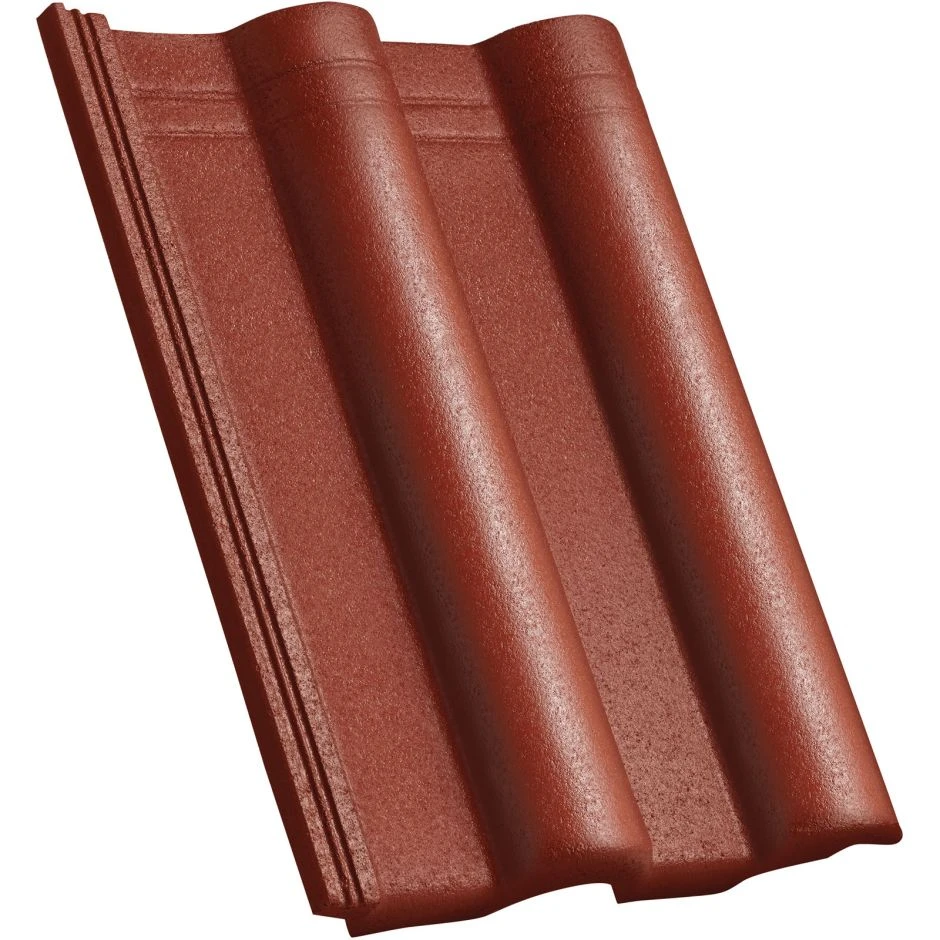 CREATON Dachstein Heidelberg Planar Dunkelrot Perla Betondachstein â Bild 2