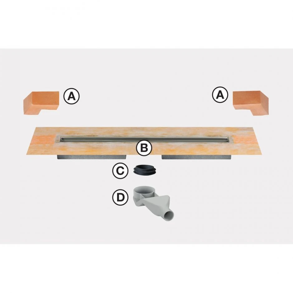 Schlüter-KERDI-LINE F 40 Duschrinne V4A Edelstahl