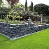 Mauersteine Naturstein Gartenmauer Schiefer Schwarz