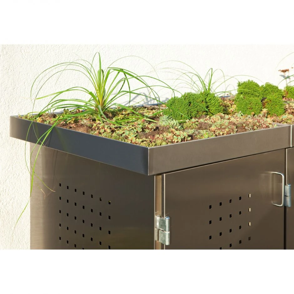 Binto Mülltonnenbox Pflanzschale Edelstahl Rechts-links-einzeln – Bild 2