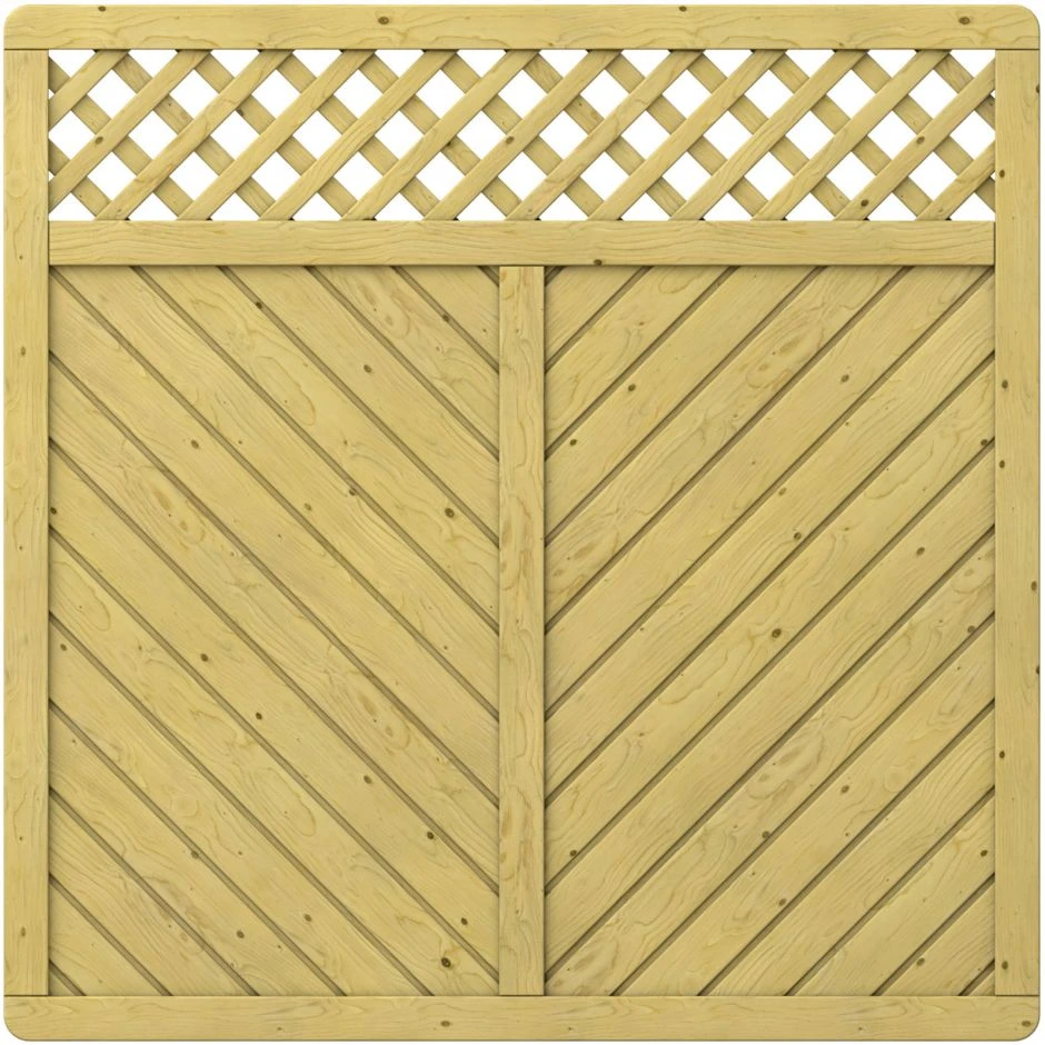 TraumGarten Sichtschutzzaun GADA Holz Mit Gitter