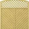 TraumGarten Sichtschutzzaun GADA Holz Mit Rundbogen Und Gitter