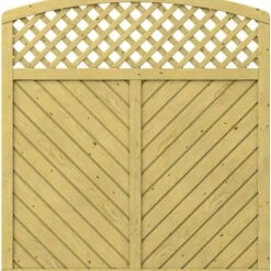 TraumGarten Sichtschutzzaun GADA Holz Mit Rundbogen Und Gitter