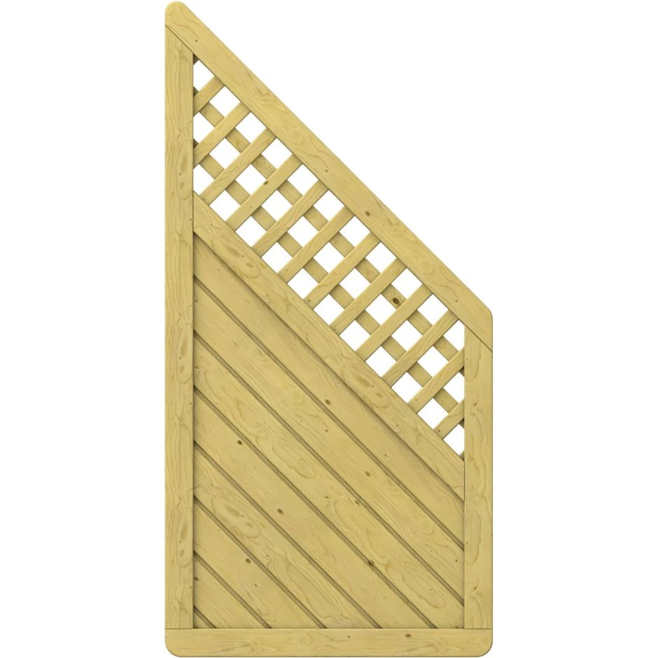 TraumGarten Sichtschutzzaun GADA Holz Anschluss Mit Gitter