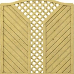 TraumGarten Sichtschutzzaun GADA Holz Mit Krone Und V-Gitter