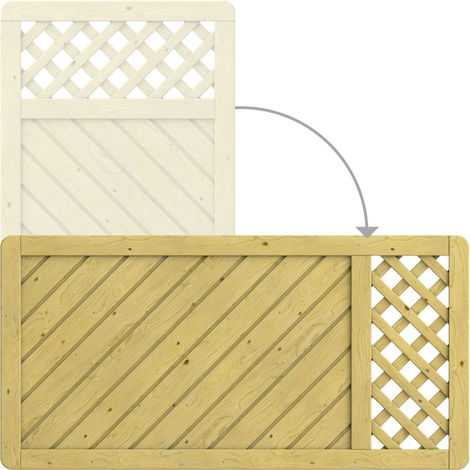 TraumGarten Sichtschutzzaun GADA Holz Mit Gitter – Bild 4