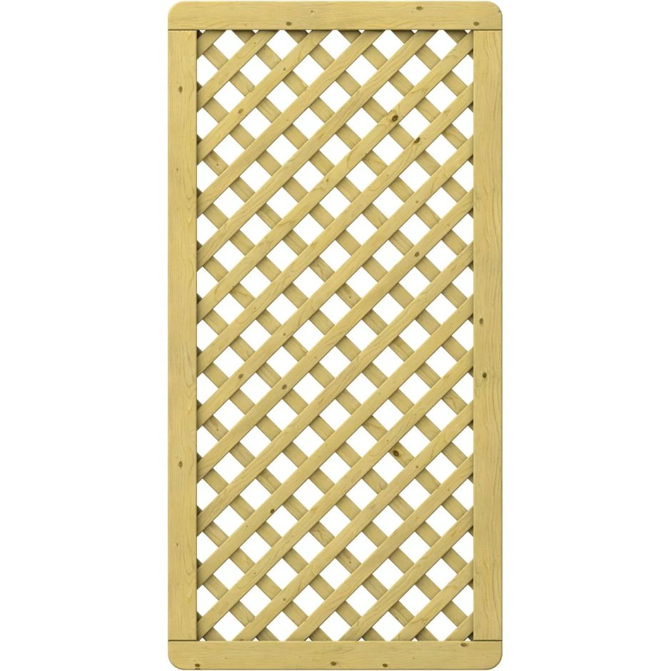 TraumGarten Sichtschutzzaun GADA Holz Mit Diagonalrankgitter